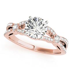 1.35 CTW Certified VS/SI Diamond Solitaire Ring 18K Rose Gold - REF-376H2A - 27841