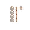 Image 2 : 6.01 CTW Cushion Diamond Designer Earrings 18K Rose Gold - REF-1127H6A - 42720