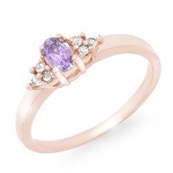 0.31 CTW Tanzanite & Diamond Ring 10K Rose Gold - REF-19N5Y - 13365