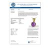 Image 3 : 2 Cushion Cut CTW Amethyst Designer Solitaire Necklace 18K Yellow Gold - REF-24H5A - 21930