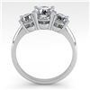 Image 4 : 2 CTW VS/SI Diamond Past Present Future Designer Ring 14K White Gold - REF-473M6H - 38491