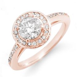 1.75 CTW Certified VS/SI Diamond Ring 14K Rose Gold - REF-429F8N - 11764