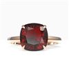 Image 1 : 6 CTW Cushion Cut Garnet Inspired Solitaire Engagement Ring 14K Rose Gold - REF-30W5F - 22182