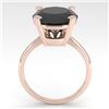 Image 4 : 9.0 CTW Oval Black Diamond Engagement Designer Ring 14K Rose Gold - REF-202T5M - 38481