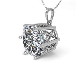 1 CTW VS/SI Cushion Cut Diamond Solitaire Necklace 18K White Gold - REF-285M2H - 35871