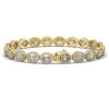 Image 2 : 15.20 CTW Oval Diamond Designer Bracelet 18K Yellow Gold - REF-2801T3M - 42709