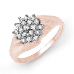 0.25 CTW Certified VS/SI Diamond Ring 18K Rose Gold - REF-43Y3K - 13850