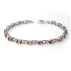 Image 1 : 4.70 CTW Pink Tourmaline & Diamond 14K White Gold - REF-70W4F - 14360