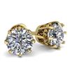 Image 1 : 1.03 CTW VS/SI Diamond Stud Solitaire Earrings 18K Yellow Gold - REF-178M2H - 35668