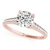 Image 2 : 2.33 CTW Certified VS/SI Diamond Solitaire 2Pc Wedding Set 14K Rose Gold - REF-615W2F - 31605