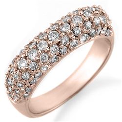 1.25 CTW Certified VS/SI Diamond Ring 14K Rose Gold - REF-105N5Y - 10554