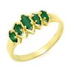 Image 1 : 0.50 CTW Emerald Ring 10K Yellow Gold - REF-15A8X - 13141