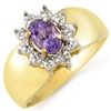 Image 1 : 0.70 CTW Tanzanite Ring 14K Yellow Gold - REF-21K5W - 10061