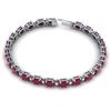 Image 2 : 23.5 CTW Ruby & VS/SI Certified Diamond Eternity Bracelet 10K White Gold - REF-143W6F - 29375