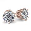 Image 1 : 2.03 CTW VS/SI Diamond Stud Solitaire Earrings 18K Rose Gold - REF-518M2H - 35687