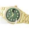 Image 1 : Rolex Men's 18K Yellow President, QuickSet, Diamond Dial & Diamond Bezel - REF-1391M6F