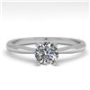 Image 1 : 0.50 CTW VS/SI Diamond Engagement Designer Ring 14K White Gold - REF-101W8F - 38446