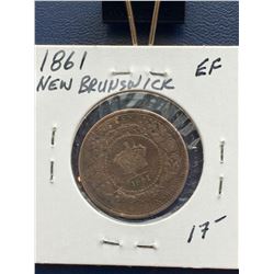 1861 New Brunswick Large Penny (EF)