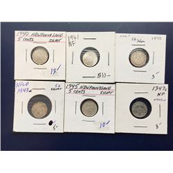 6 Newfoundland Five Cents - Silver