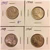 Image 1 : 4 Canada Twenty-Five Cents