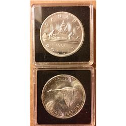 2 Canada Silver Dollars