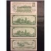 Image 2 : 4 Canada Uncirculated One Dollar Bills