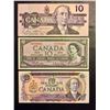 Image 1 : 3 Canada Uncirculated Ten Dollar Bills