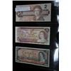Image 1 : 3 Canada Two Dollar Bills