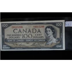 Canada One Hundred Dollar Bill