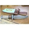 Image 1 : 7" Damascus Blade Kife w/Brass & Wood Handle