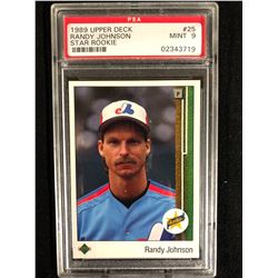 1989 UPPER DECK #25 RANDY JOHNSON STAR ROOKIE (MINT 9) PSA