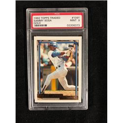 1992 TOPPS TRADED #109T SAMMY SOSA GOLD (MINT 9) PSA