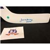 Image 2 : JOHNNY BOWER SIGNED GOALIE STICK (AJ SPORTS COA) W/ PICTURE OF JOHNNY SIGNING