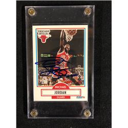 1990-91 Fleer Basketball MICHAEL JORDAN AUTOGRAPHED  Card #26 Chicago Bulls