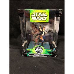 STAR WARS ACTION FIGURES (HAN SOLO, CHEWBACCA)  IN BOX