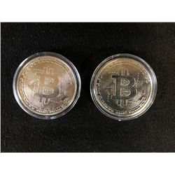 Copper Plated Physical Bitcoin In Protective Acrylic Case