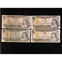 1973 CANADIAN ONE DOLLAR BANKNOTES LOT