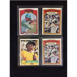 REGGIE JACKSON BASEBALL TRADING CARDS LOT