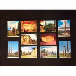 VINTAGE NORTHWEST COAST NATIVE ART/TOTEMS POSTCARDS LOT (10 POSTCARDS)