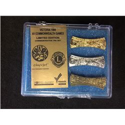 1994 VICTORIA XV COMMONWEALTH GAMES LIMITED EDITION COMMEMORATIVE PIN SET