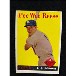 1958 TOPPS BASEBALL #375 PEE WEE REESE
