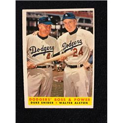 1958 TOPPS BASEBALL #314 DODGERS' BOSS & POWER