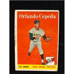 1958 TOPPS BASEBALL #343 ORLANDO CEPEDA