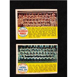 1958 Topps #377, #256 BASEBALL CHECK LISTS LOT