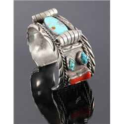 Navajo Sterling Silver and Turquoise Cuff