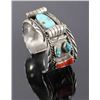 Image 1 : Navajo Sterling Silver and Turquoise Cuff