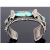 Image 2 : Navajo Sterling Silver and Turquoise Cuff