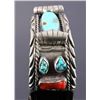 Image 3 : Navajo Sterling Silver and Turquoise Cuff