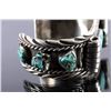Image 7 : Navajo Sterling Silver and Turquoise Cuff