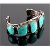 Image 2 : Navajo Sterling Silver and Turquoise Cuff